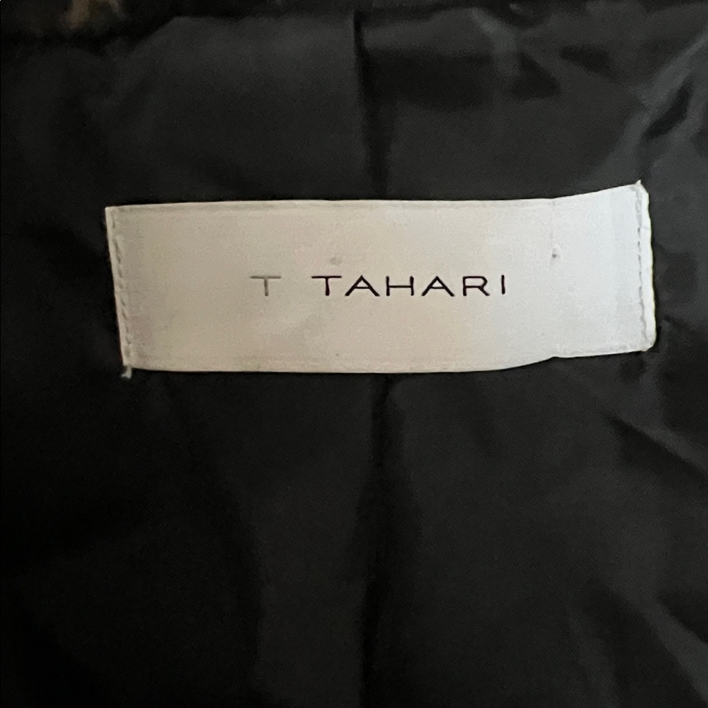 T Tahari Kendall Leopard Print Coat - Picture 8 of 11